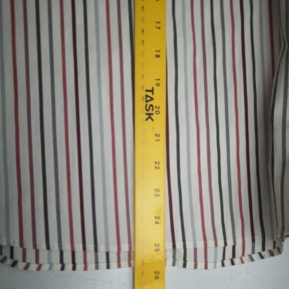 Tabi Wrinkle Resistant Stretch Ladies Size XL Red Grey White Striped Shirt - Picture 10 of 10